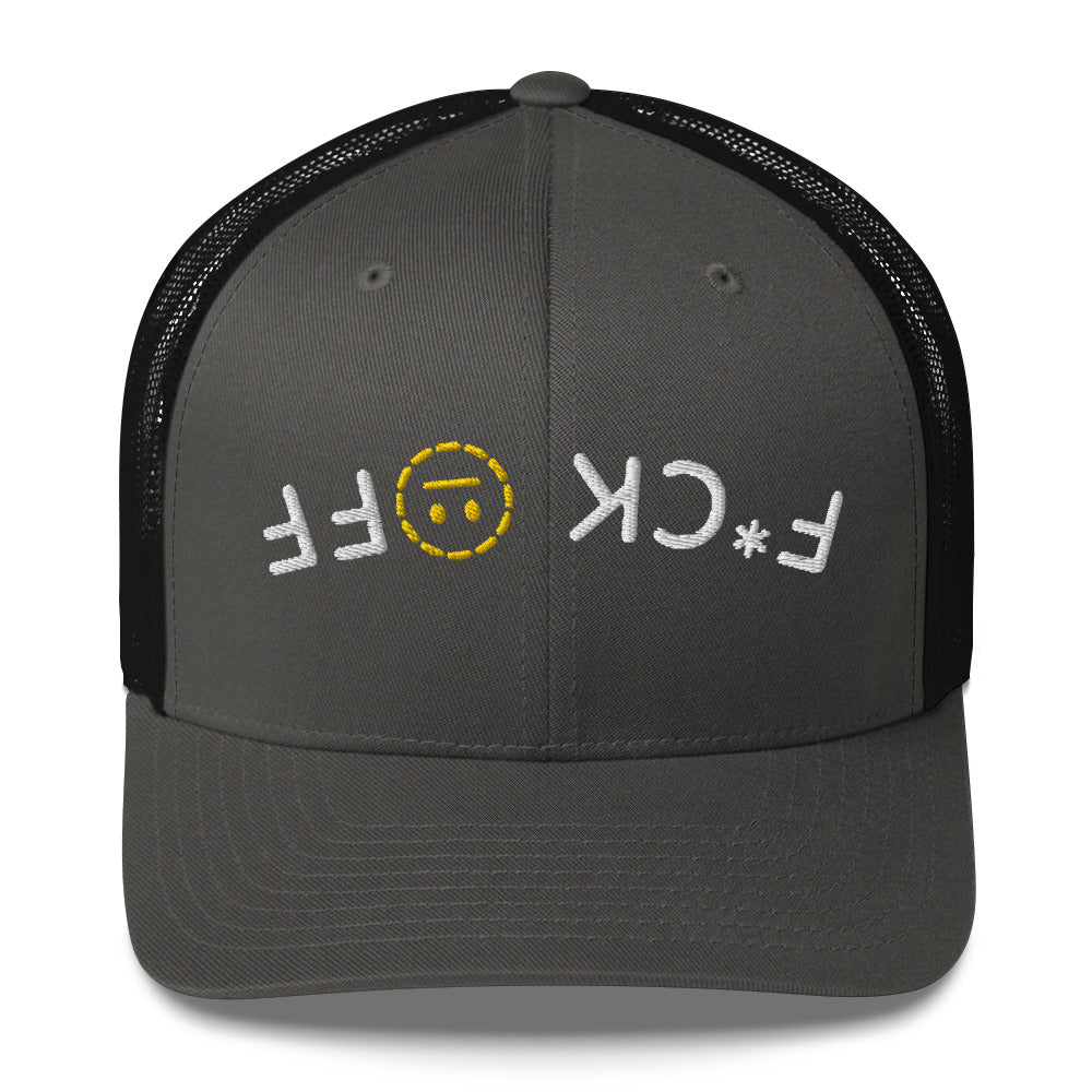 F off puff embroidery-Trucker Cap