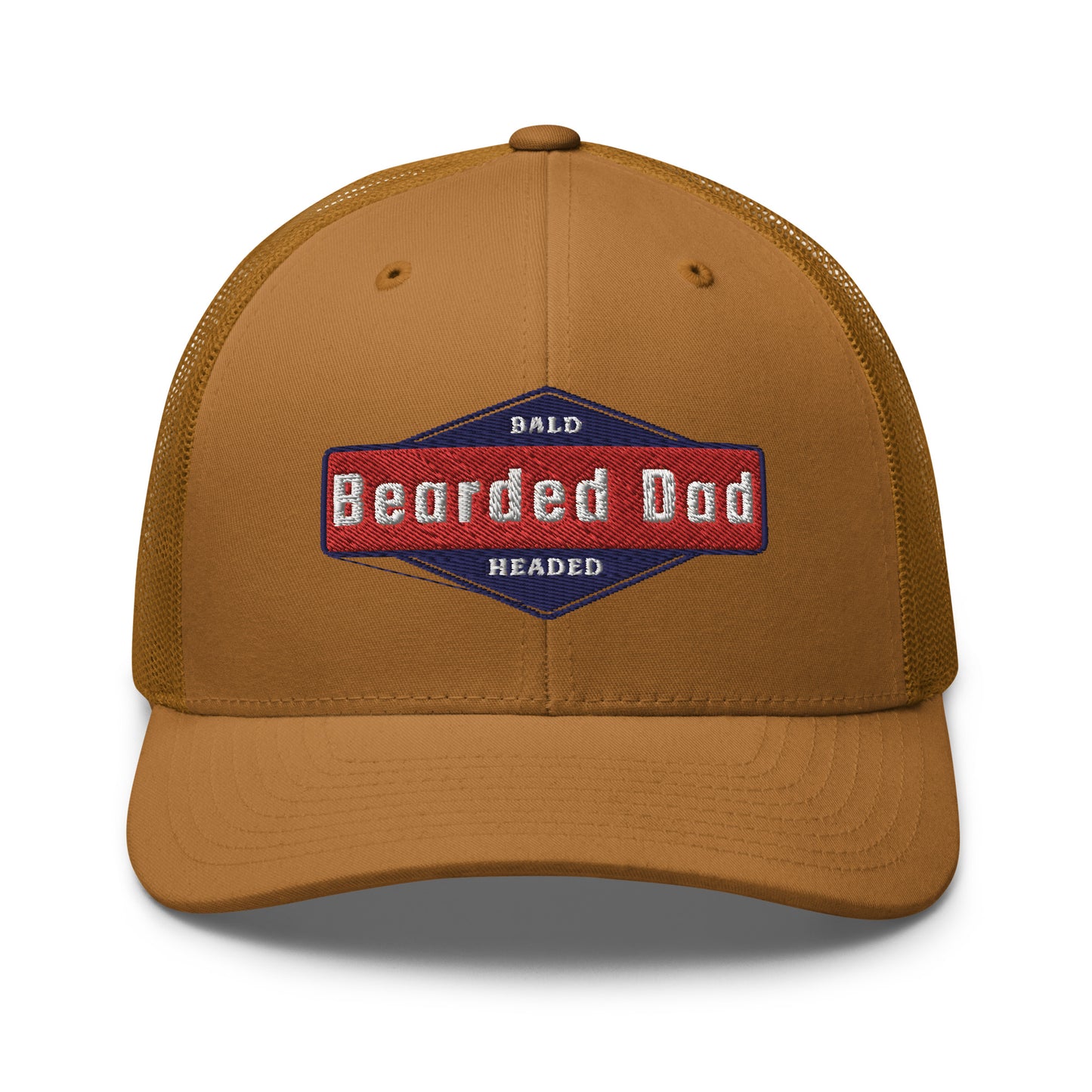 Dad hat (bald headed and bearded) - embroidered