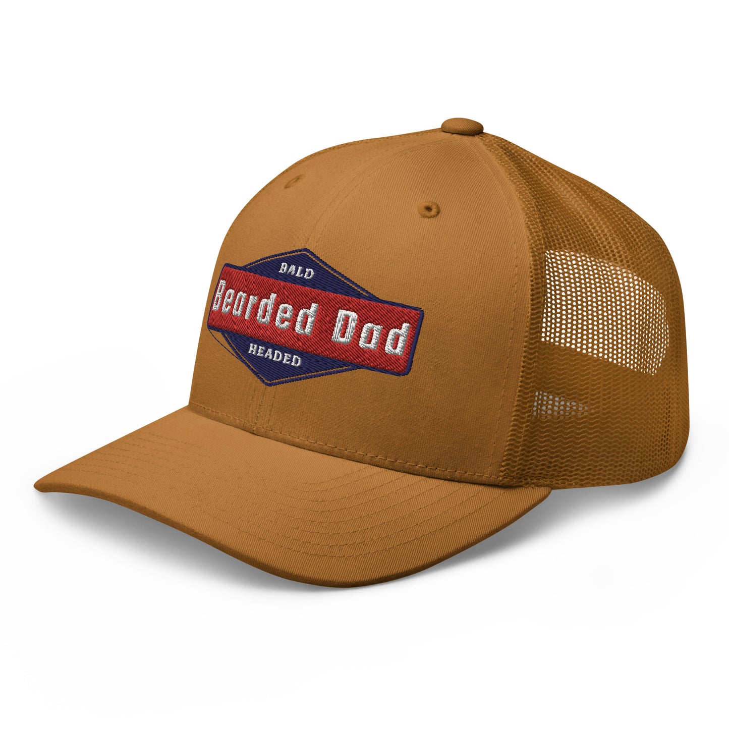 Dad hat (bald headed and bearded) - embroidered