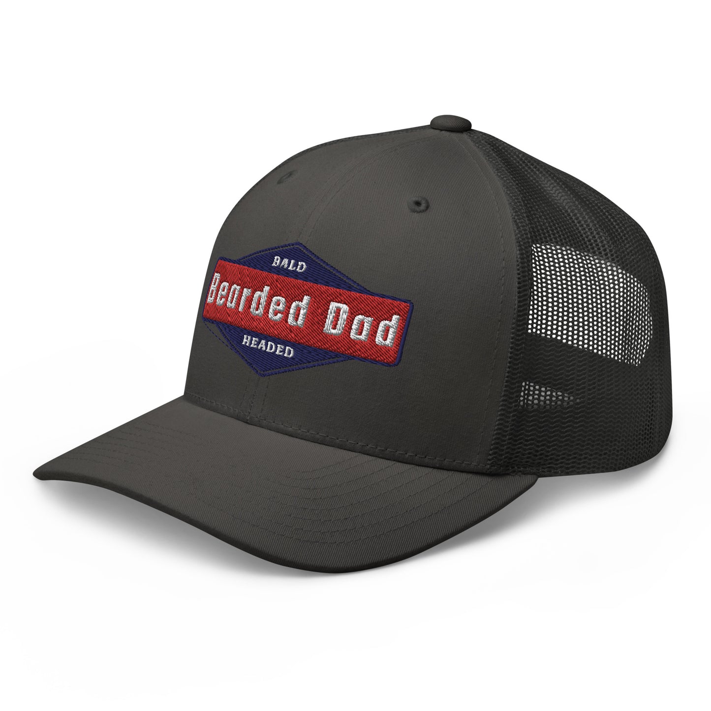 Dad hat (bald headed and bearded) - embroidered