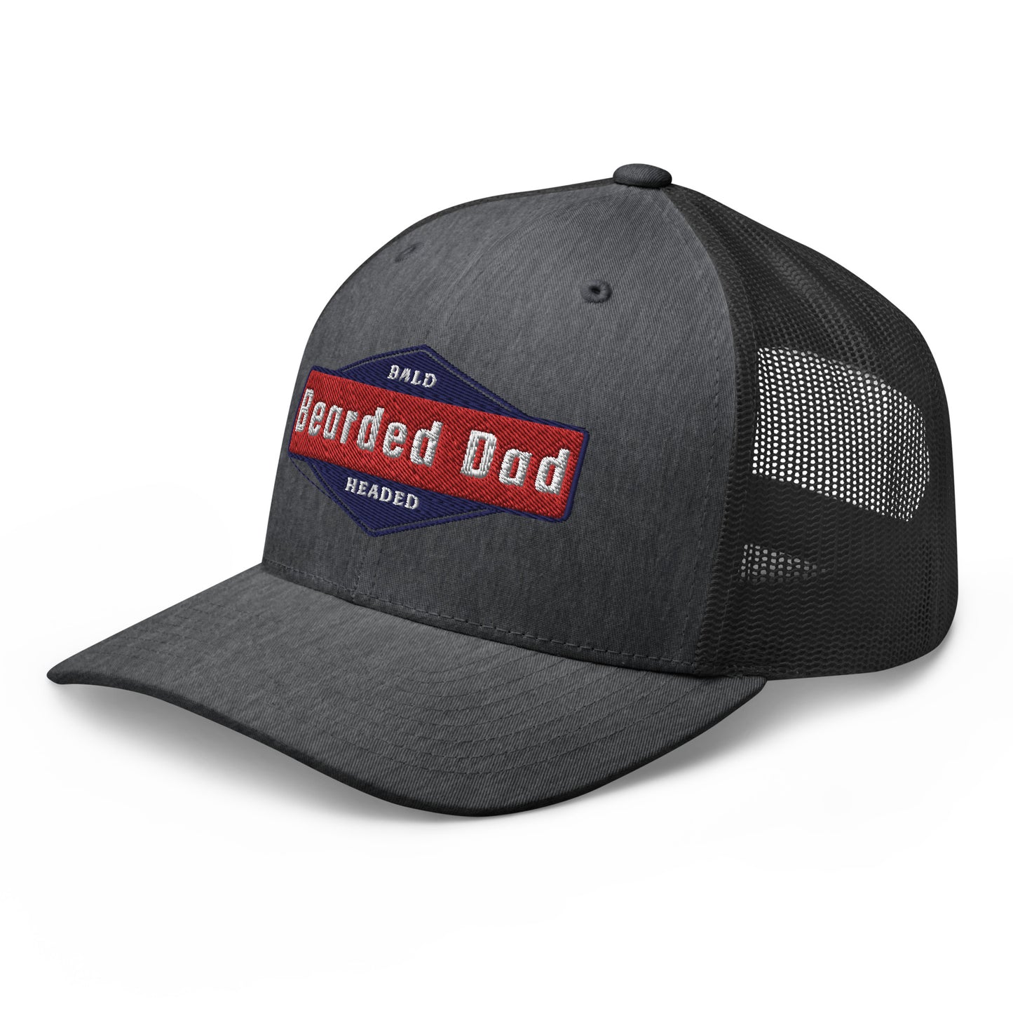 Dad hat (bald headed and bearded) - embroidered