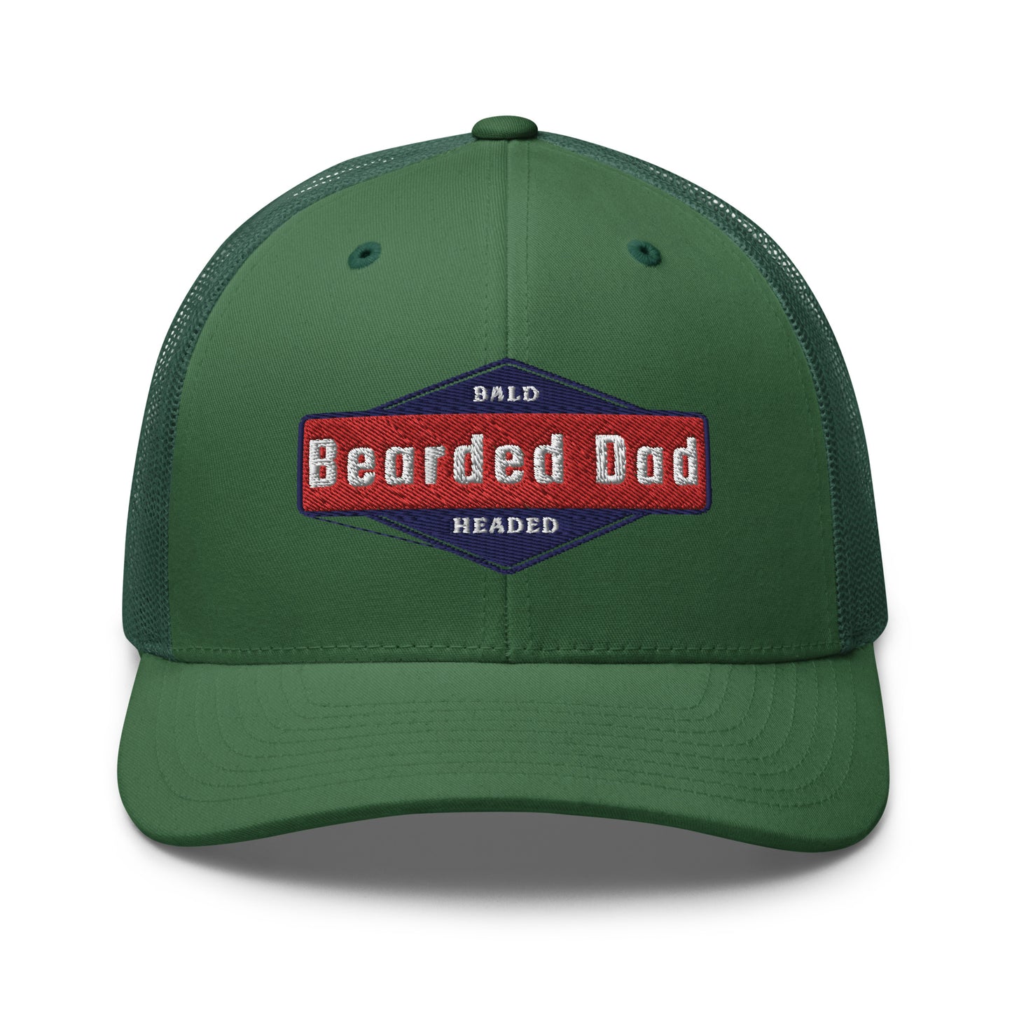 Dad hat (bald headed and bearded) - embroidered