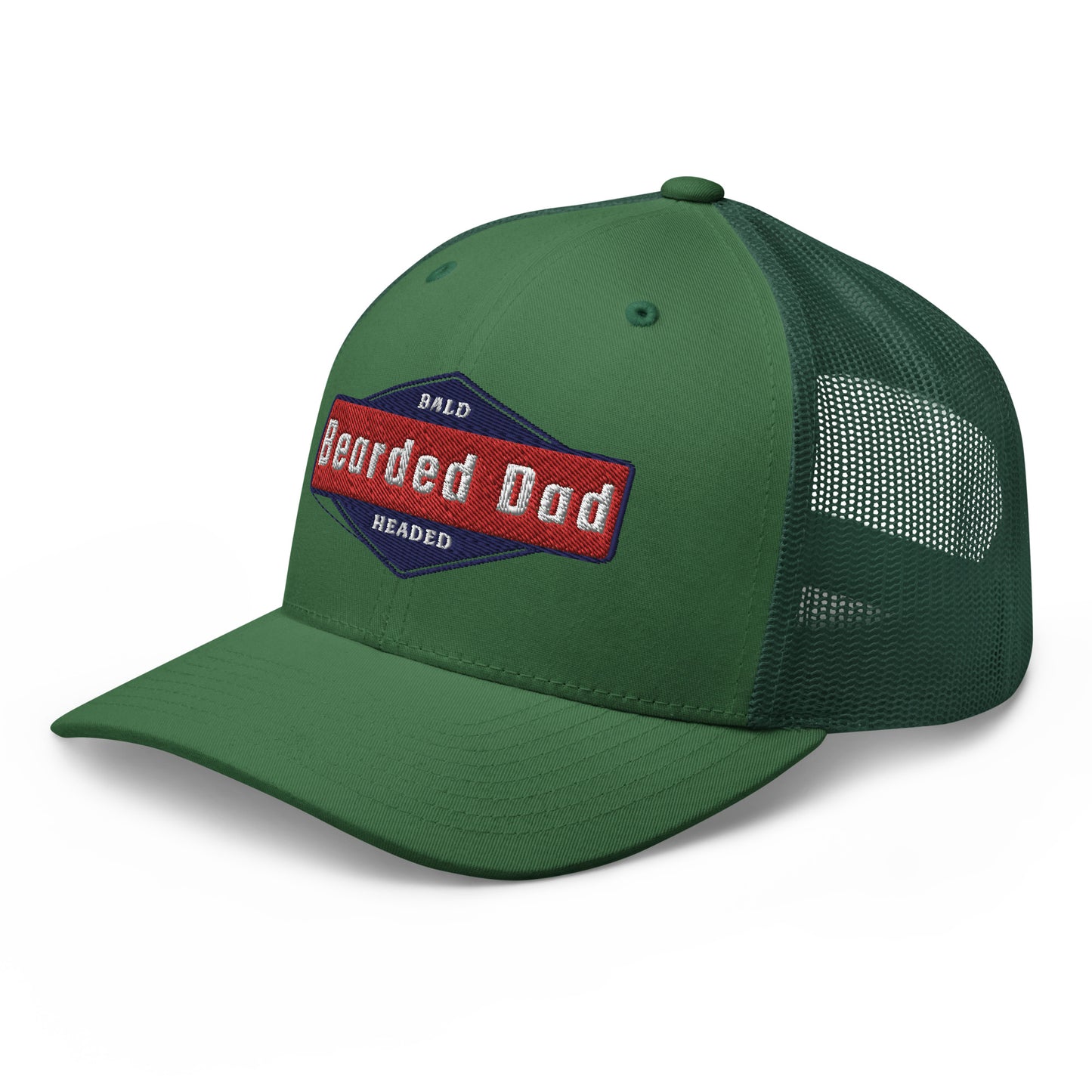 Dad hat (bald headed and bearded) - embroidered