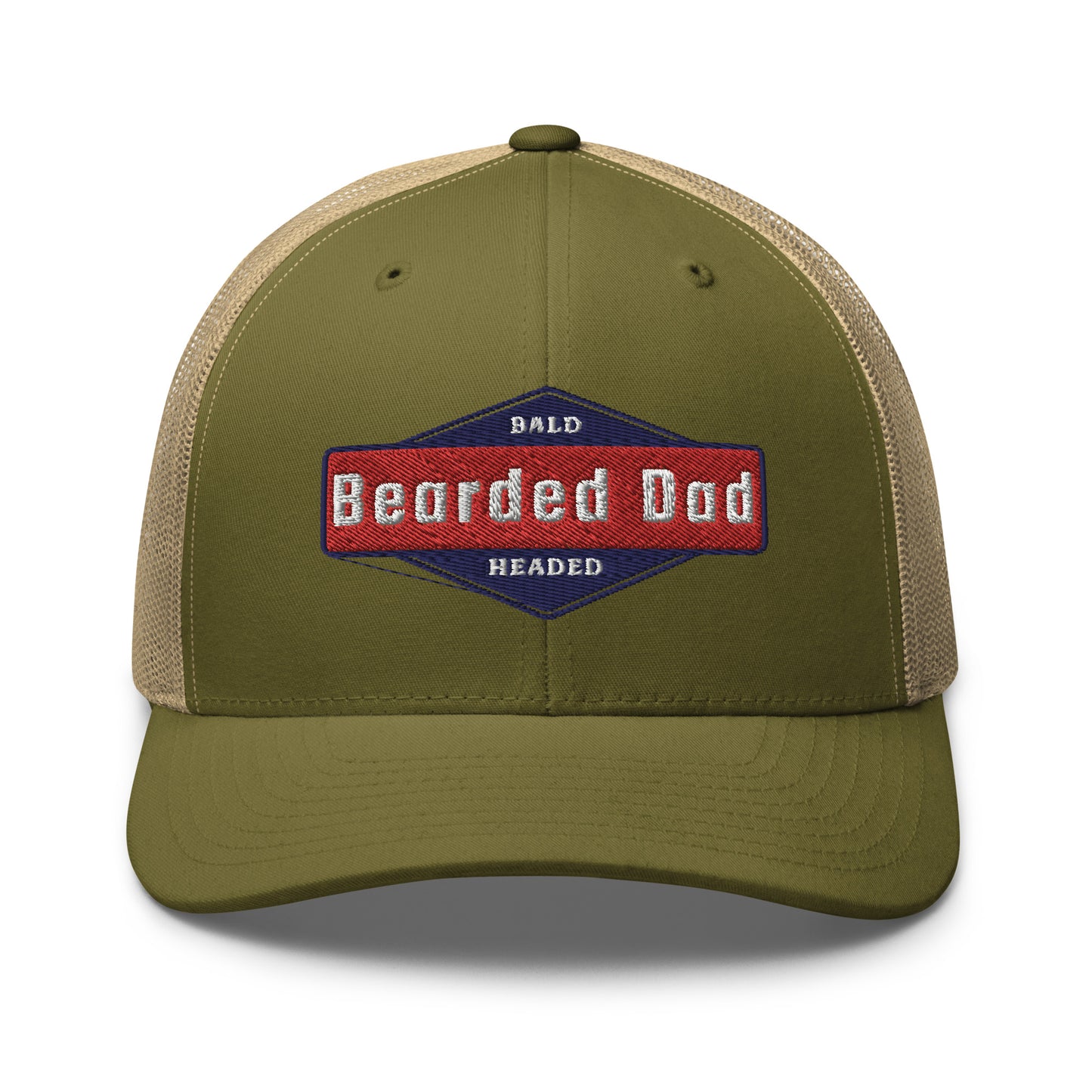 Dad hat (bald headed and bearded) - embroidered