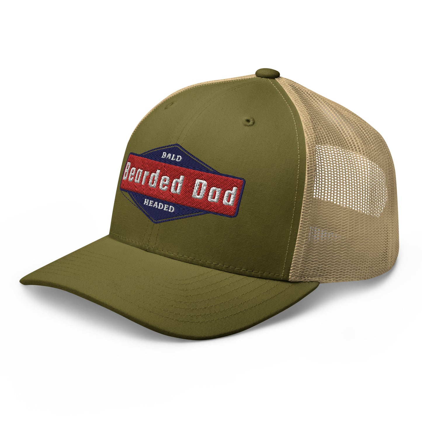 Dad hat (bald headed and bearded) - embroidered