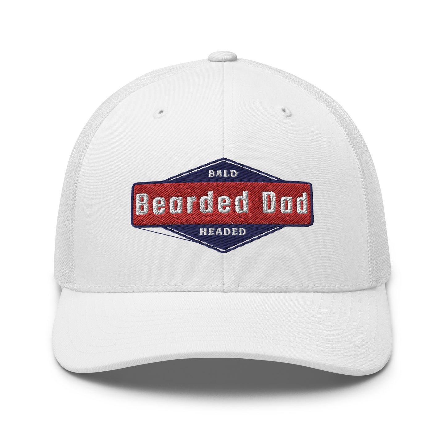 Dad hat (bald headed and bearded) - embroidered