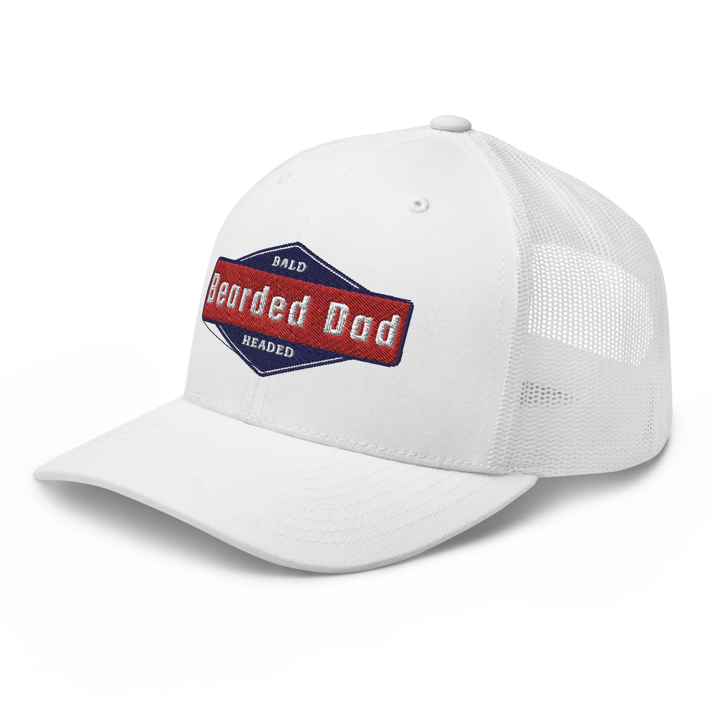 Dad hat (bald headed and bearded) - embroidered